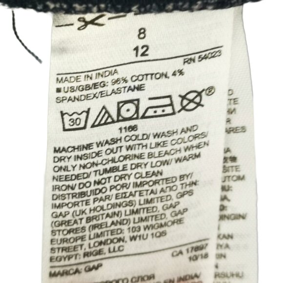 Gap Signature Skinny Ankle Khaki Navy Floral Pants Size 8 - Picture 5 of 5